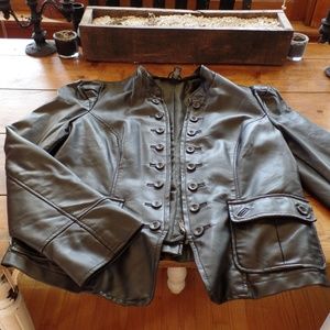 INC International Concepts L Brown Faux Leather